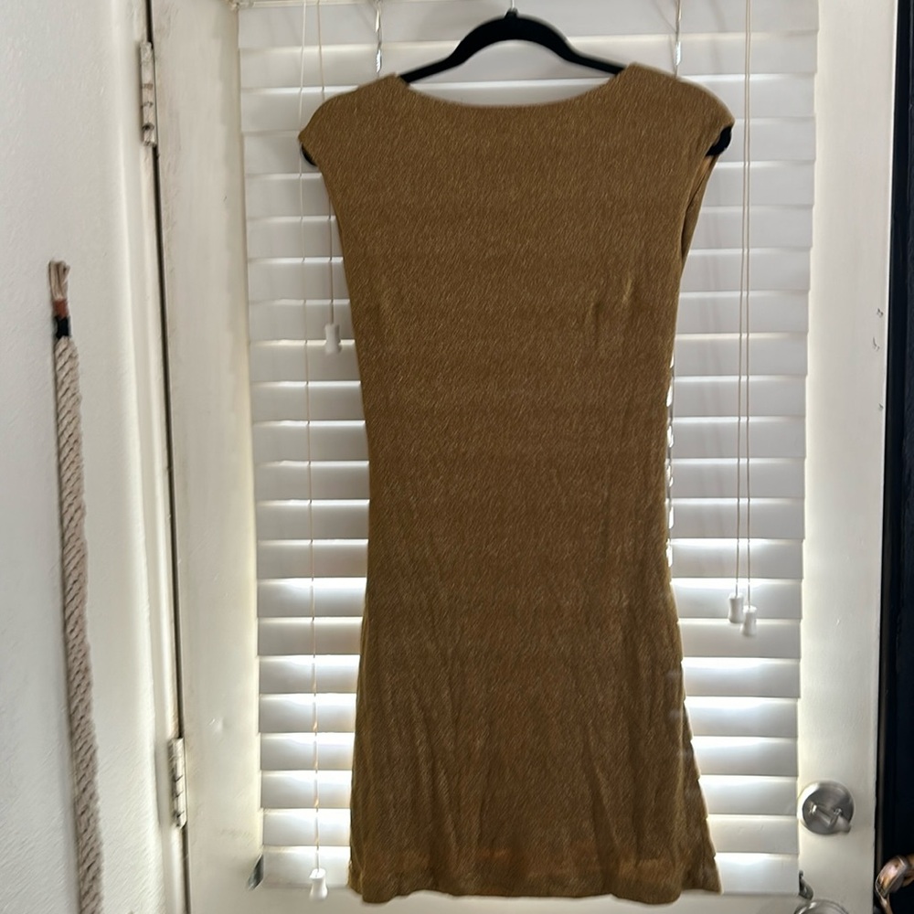 BCBG gold dress size small..low back